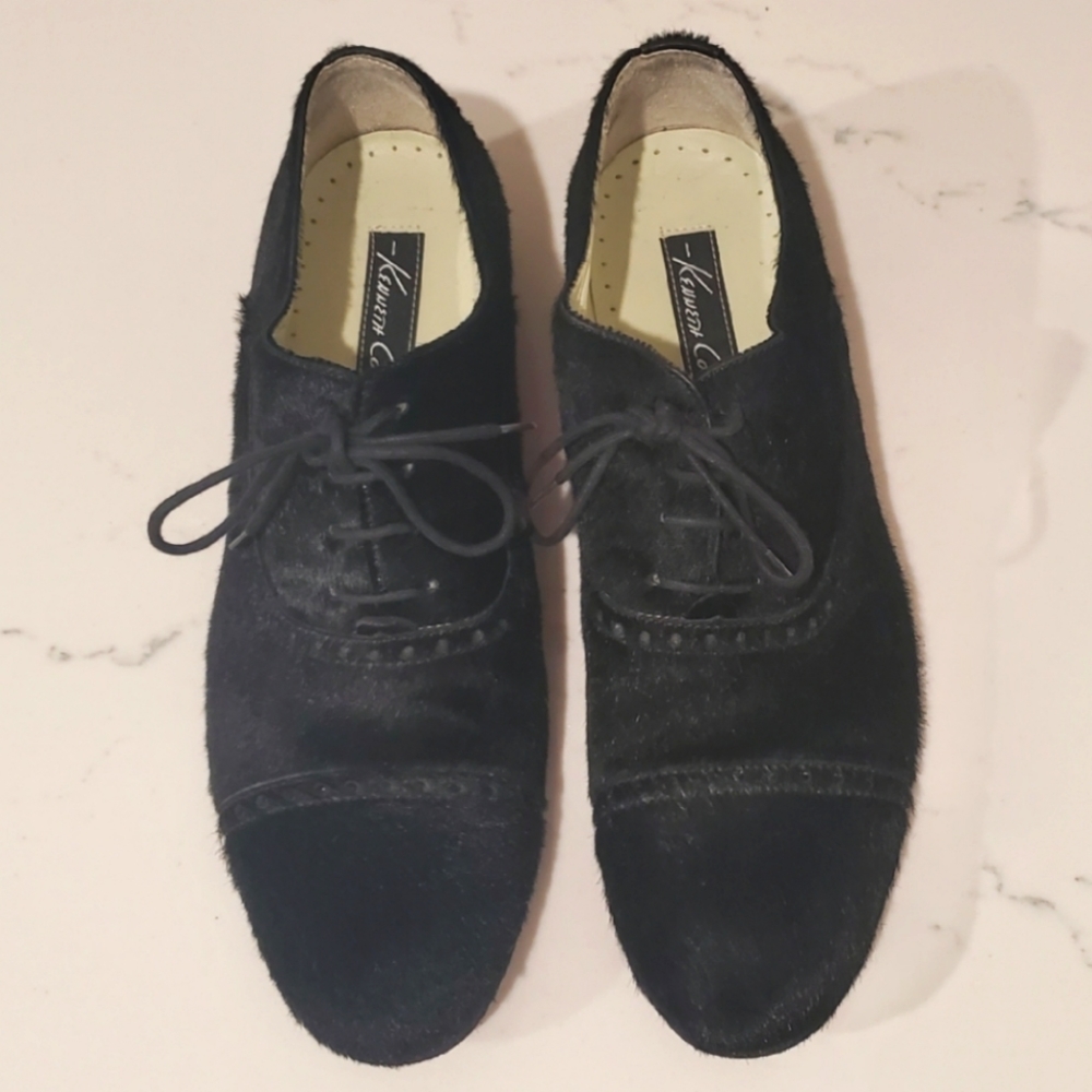 Kenneth Cole Mens Oxford Dress Shoe Made In Italy Size 9 Lace Up Unique Shoes